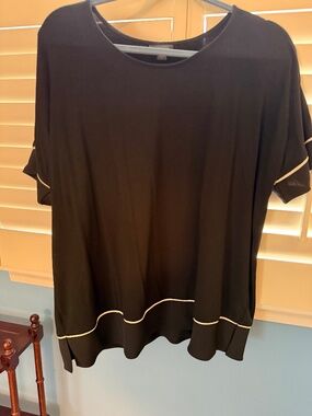 J Jill Wherever Collection Black and White Top - Large